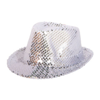 Cappello paillettes argento