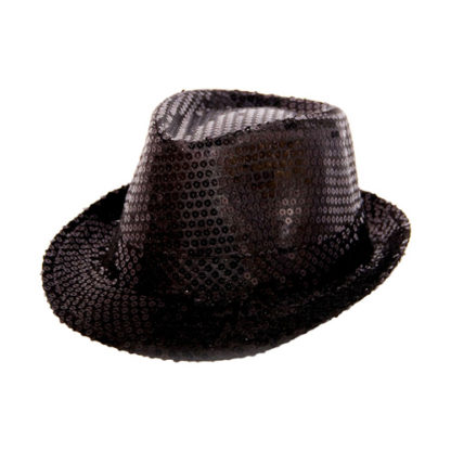 Cappello paillettes nero