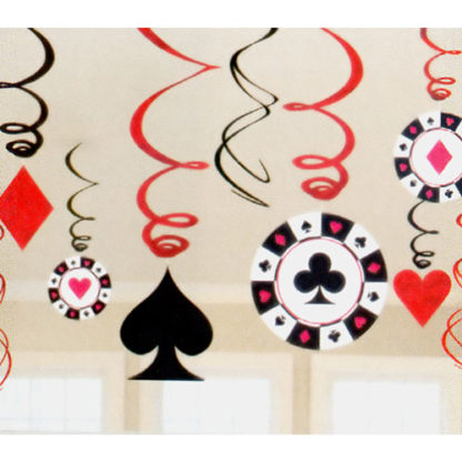 Decoro spirali Poker confezione 12 pezzi