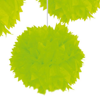 Decoro Pon Pon Neon Verde cm 30