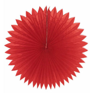 Rosone a ventaglio in carta rosso cm 75