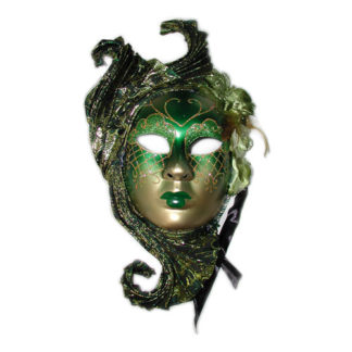 Maschera stile veneziano verde