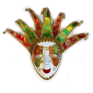 Maschera Jolly Veneziana Glitterata