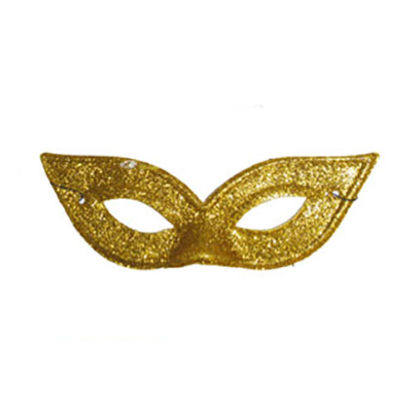 Maschera rondine glitter oro