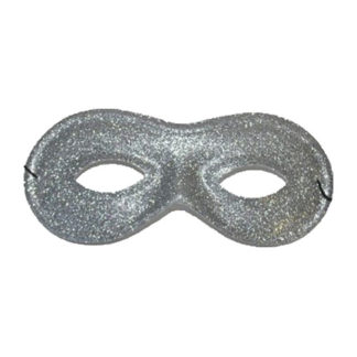 Maschera farfalla pvc glitter argento conf 12 pz.