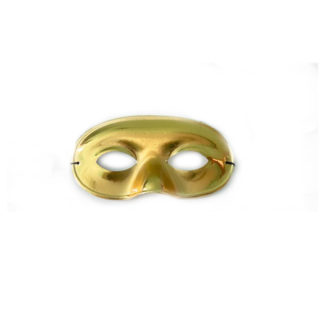 Maschera Domino pvc metallizzata oro
