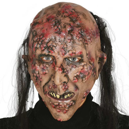 Maschera Zombie con capelli