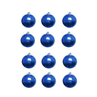 Palline natalizie blu mm 30 set 12 pezzi