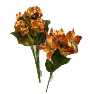 Mazzo di fiori glitterati arancio cm 50