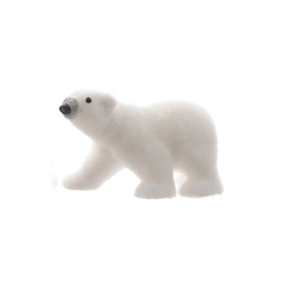 Orso Polare innevato seduto cm 14.