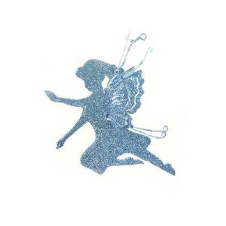 Fatina azzurra glitterata cm 13,5