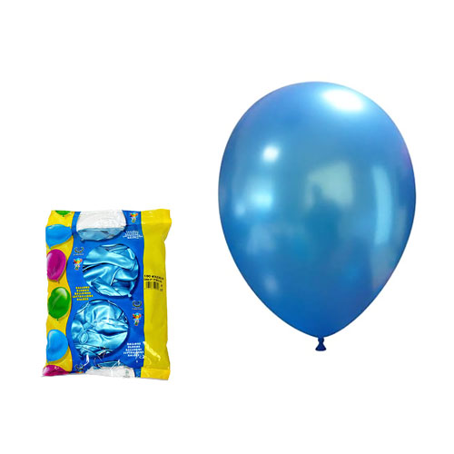 Palloncini Blu Metallizzati - Ø 27 cm - 100 pezzi 