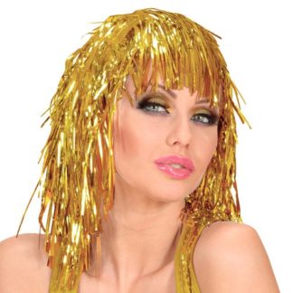 Parrucca disco metallizzata oro