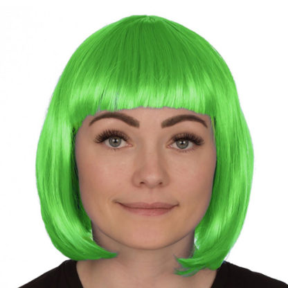Parrucca liscia verde