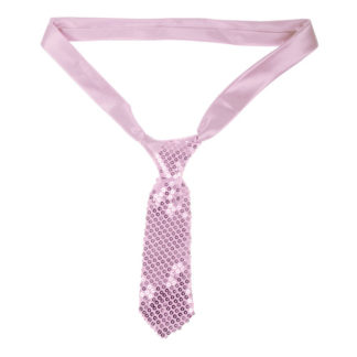 Cravattino in Paillettes rosa