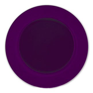 Piatto satinato e glitterato viola cm. 33