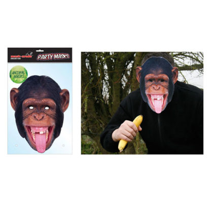 Maschera animale Scimpanzé in cartoncino