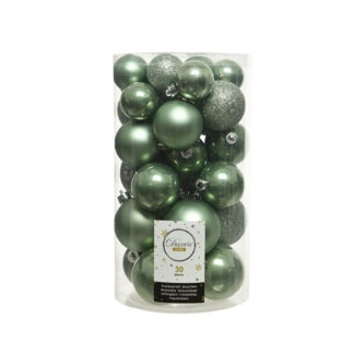 Box 30 Palline di Natale Sage Green