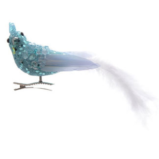 Uccellino azzurro con clip cm 15