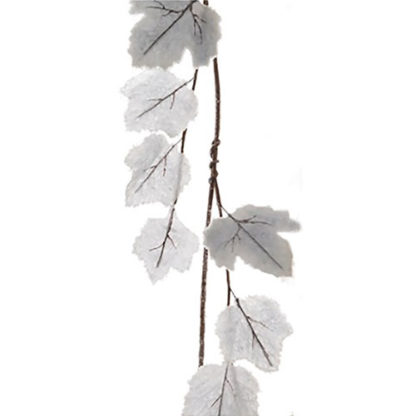 Tralcio con foglie grigie ghiacciate cm 110