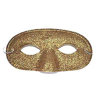 Maschera domino glitter oro