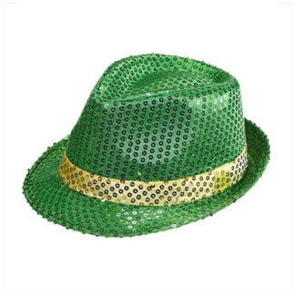 Cappello paillettes Verde
