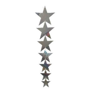 Cascata stelle Argento prismatico cm 83