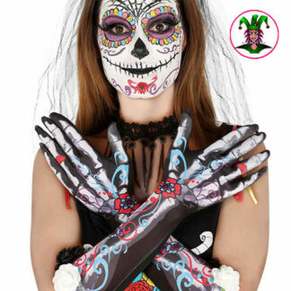 Maschera Teschio Halloween in Cartoncino con Elastico - Kadosa