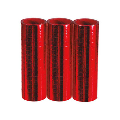 Stelle filanti metallizzate Rosso conf 3 pezzi