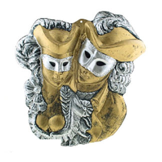 Maschera da decoro maxi Coppia Veneziana