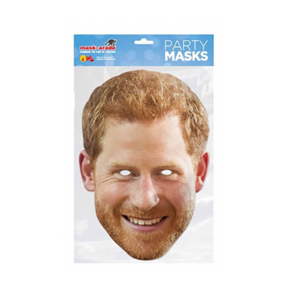 Maschera British Principe Harry in cartoncino