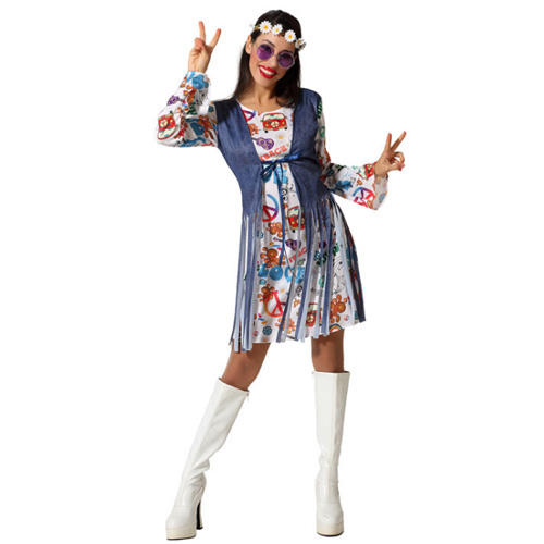 Costume Hippie donna tg. 44/46 - Baraldi Cotillons