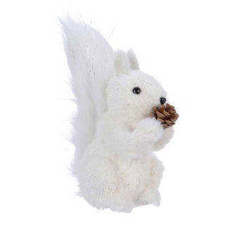 Scoiattolo bianco con ghianda cm. 26Scoiattolo bianco con ghianda cm. 26Scoiattolo bianco con ghianda cm. 26