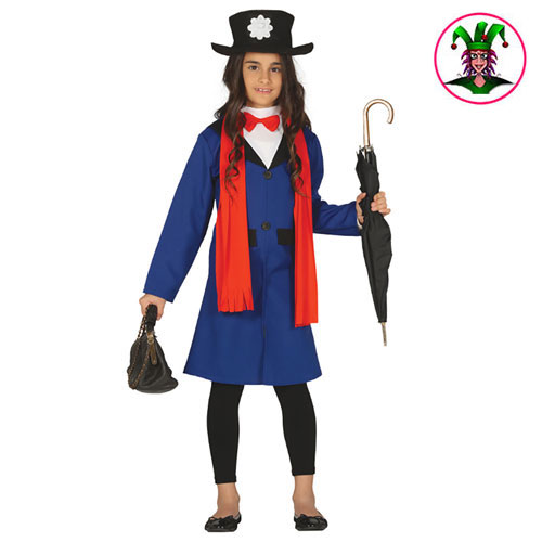 Costume stile Mary Poppins bimba 7/9 anni - Baraldi Cotillons