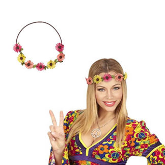 Coroncina Hippie con margherite Multicolor