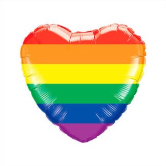 Pallone Foil cuore arcobaleno cm. 46
