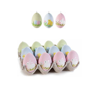 Uova di Pasqua Decorate 12 pezzi cm. 6
