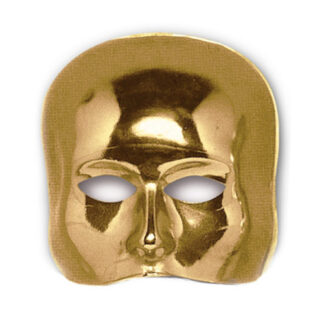 Maschera metallizzata mezzo viso oro