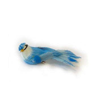 Uccellino azzurro con clip cm. 13