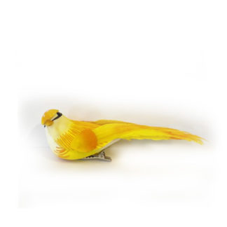 Uccellino giallo con clip cm. 13