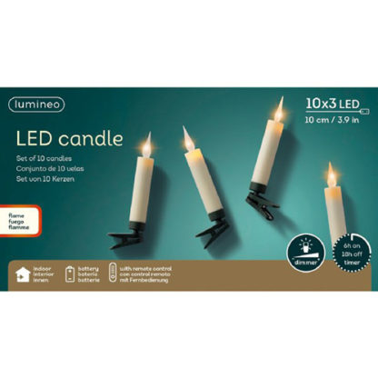 Candele luci led senza filo con clip per albero di natale