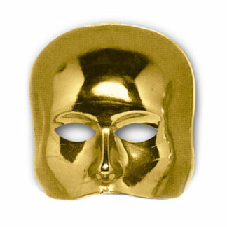 Maschera mezzo viso metallizzata oro