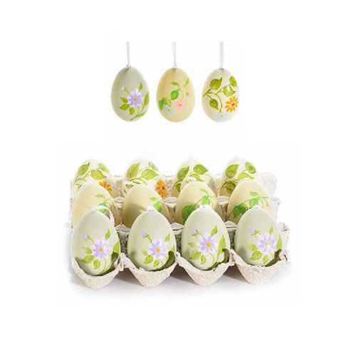 Uova di Pasqua Decorate 12 pezzi cm. 6 - Baraldi Cotillons