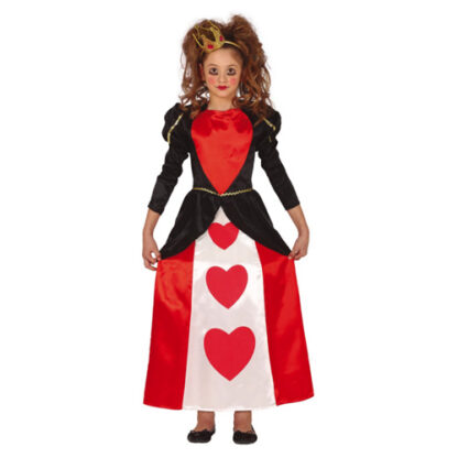 Costume Regina di Cuori Alice in Wonderland bimba 5/6 Anni