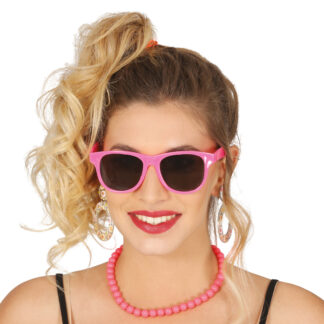 Occhiali rosa neon