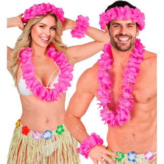Kit Hawaiano 3 pezzi Colore Rosa