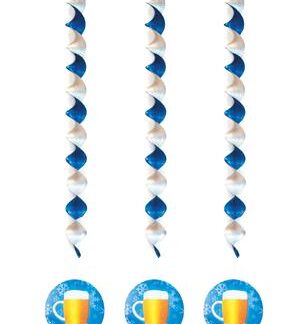 Decoro Birra Bavarese spirale 3 pezzi 80 cm.