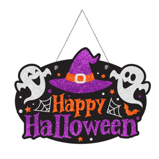 Insegna Happy Halloween glitter cm 37