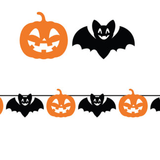 Festone halloween pipistrelli e zucche mt. 3