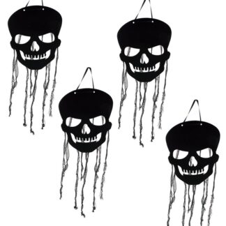 Decoro Teschi Neri 4 pezzi